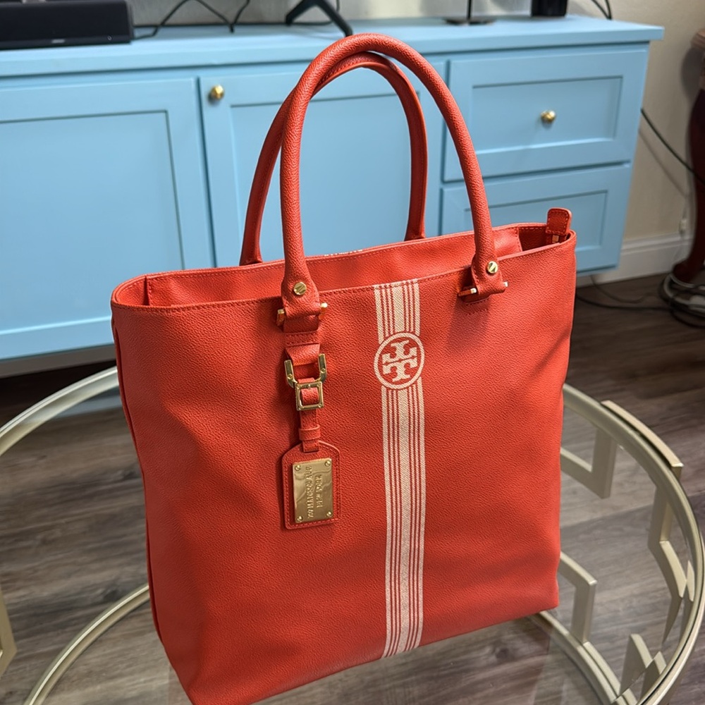 Tory Burch 797 Madison AV. New York Vibrant Orange Tote - Picture 8 of 13